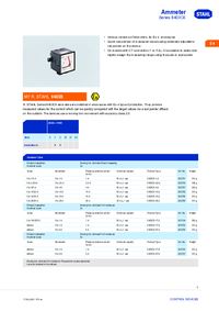 Thumbnail of document Data Sheet - 8403C6 Ammeter